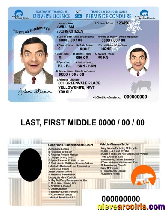 Canada Northwest Territories driver’s license